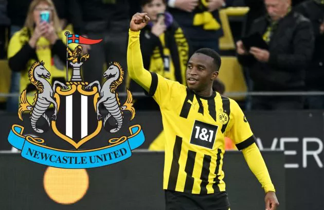 Moukoko, Newcastle, Falk