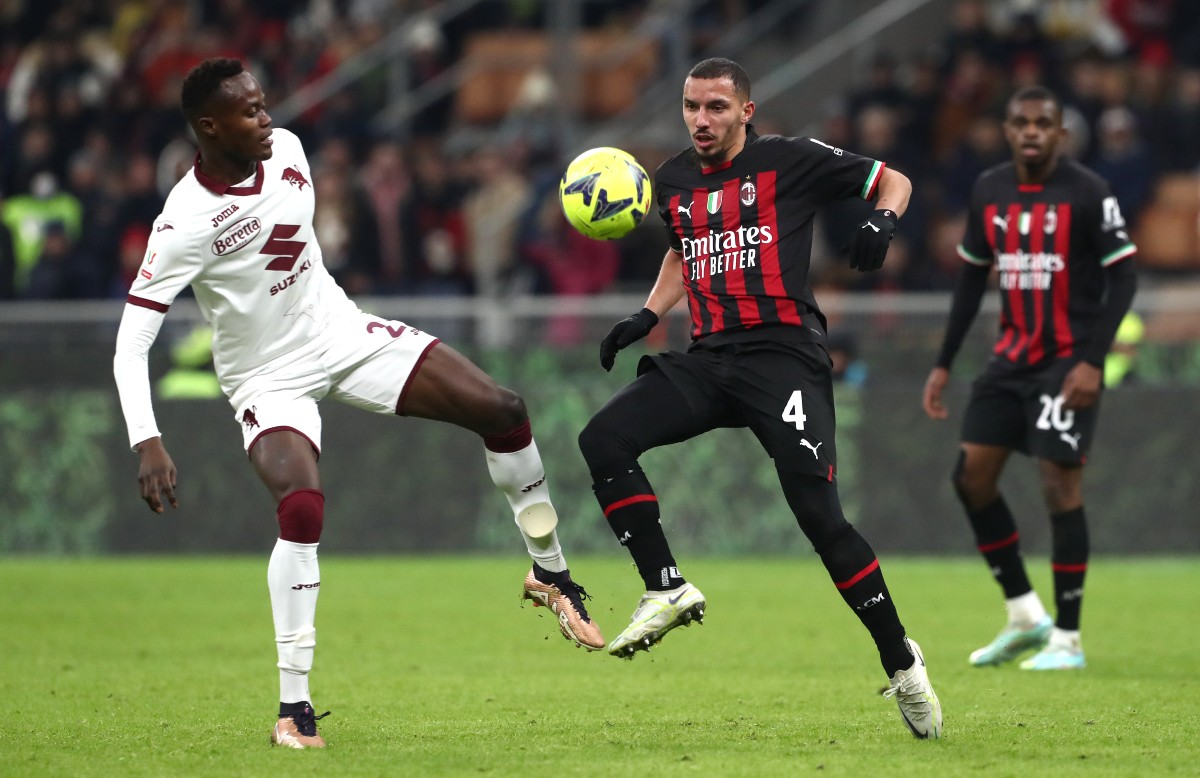 ac milan vs torino ismael bennacer