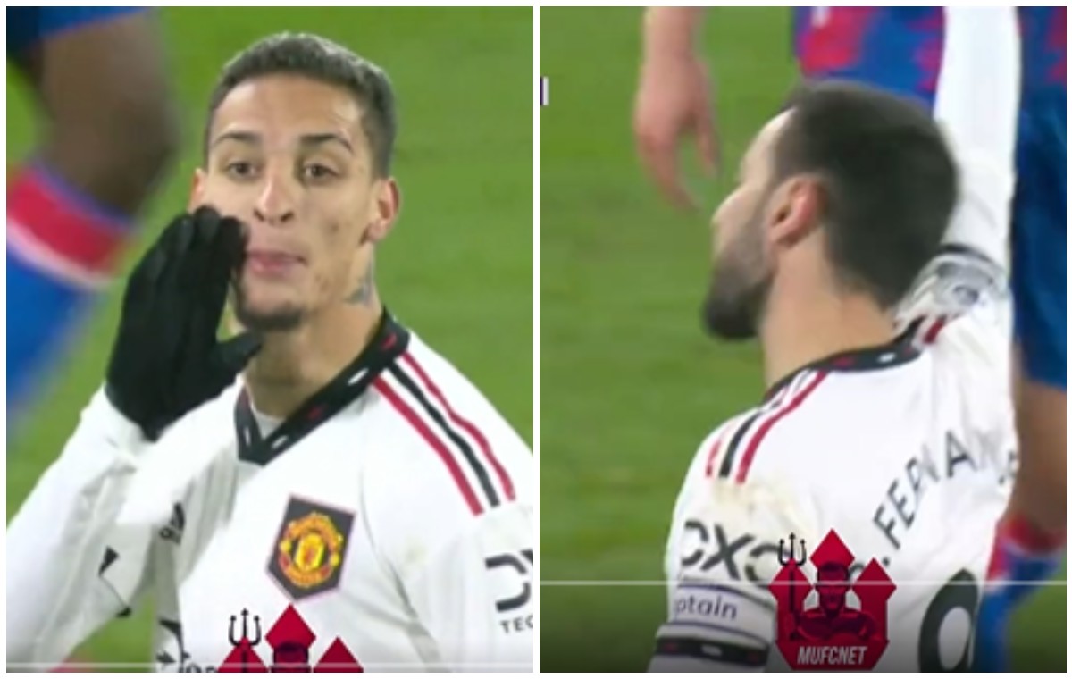 antony man united fernandes row video