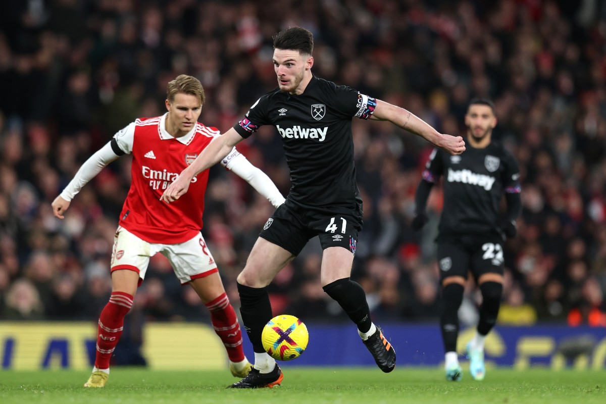 arsenal west ham odegaard rice