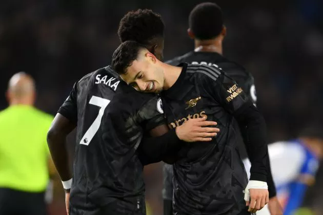 brighton 2-4 arsenal bukayo saka gabriel martinelli