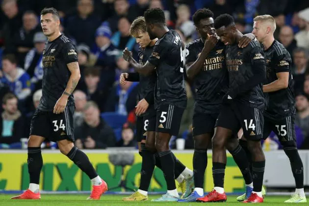 brighton arsenal odegaard partey xhaka zinchenko