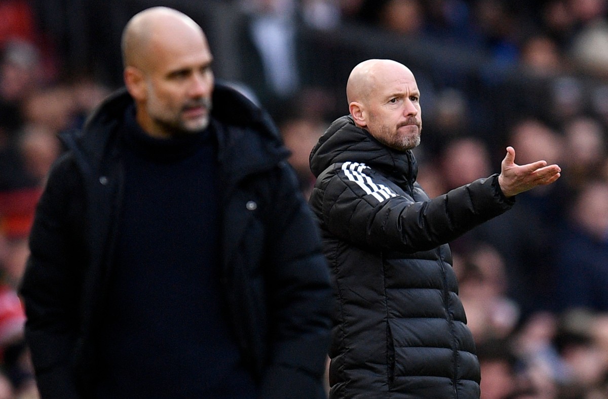 guardiola man city ten hag man utd old trafford