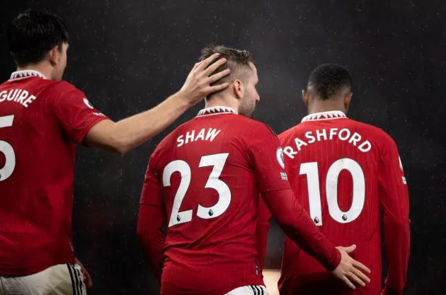 man united maguire shaw and rashford