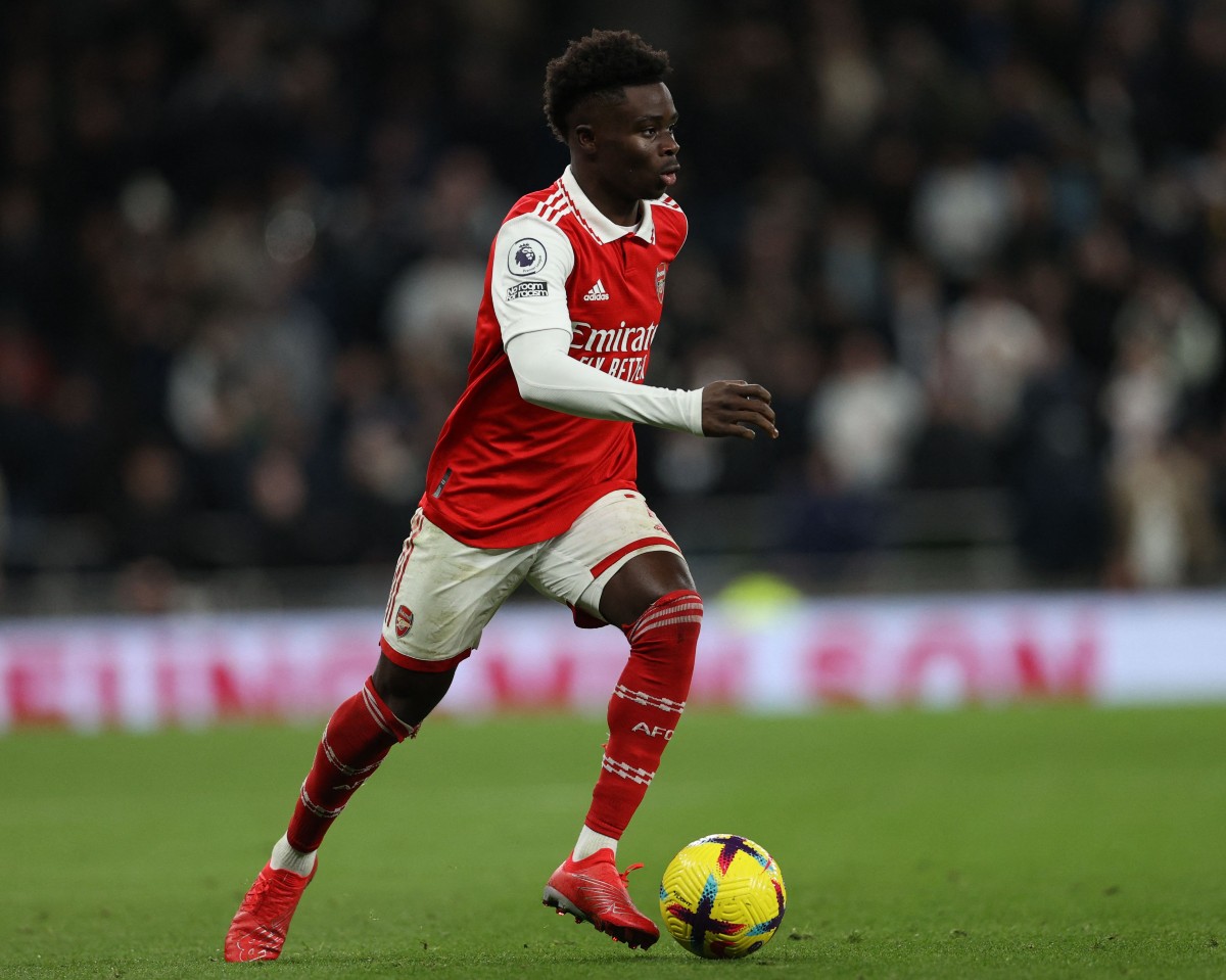 Saka Arsenal v Tottenham