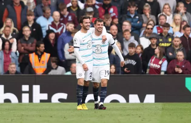 Aston Villa vs Chelsea Ben Chilwell and Mason Mount