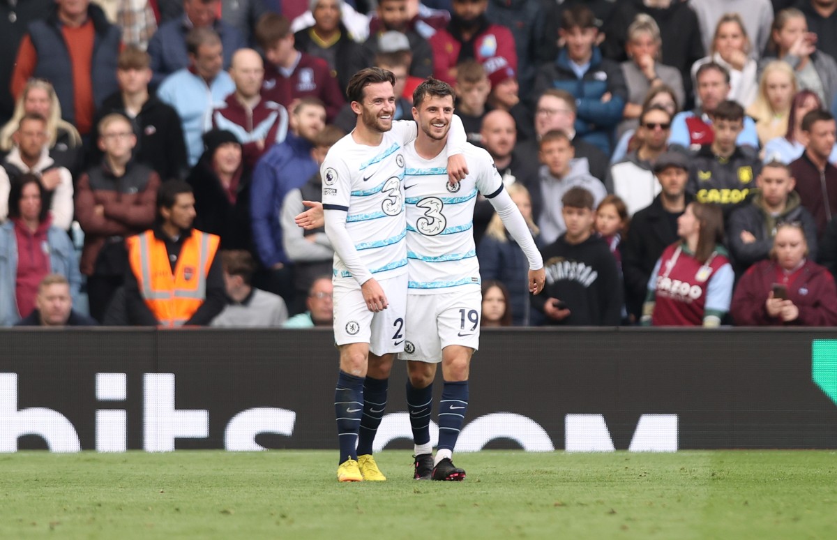 Aston Villa vs Chelsea Ben Chilwell and Mason Mount