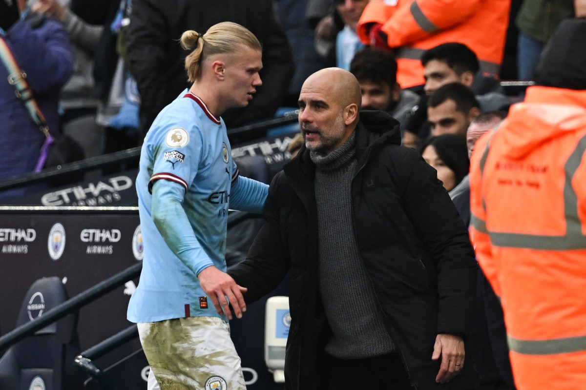 Erling Haaland Pep Guardiola MCFC