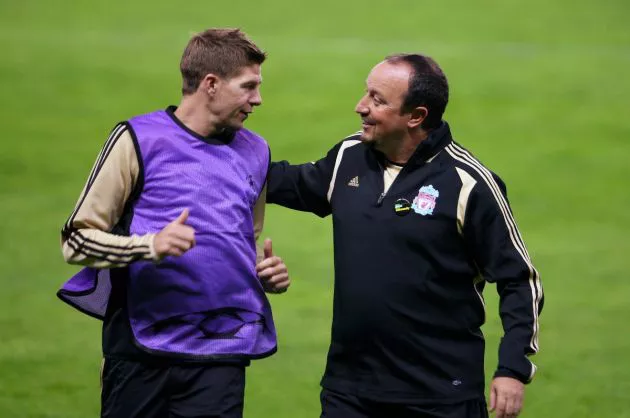 liverpool gerrard benitez old photo
