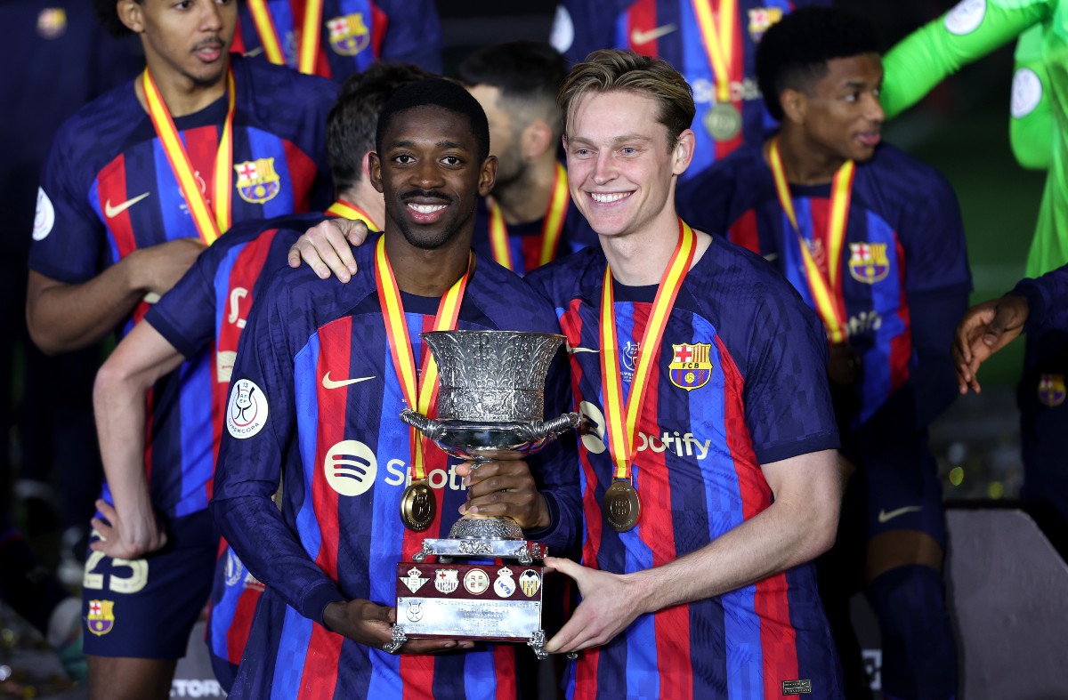 ousmane dembele frenkie de jong trophy