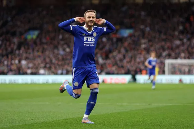 villa vs leicester james maddison