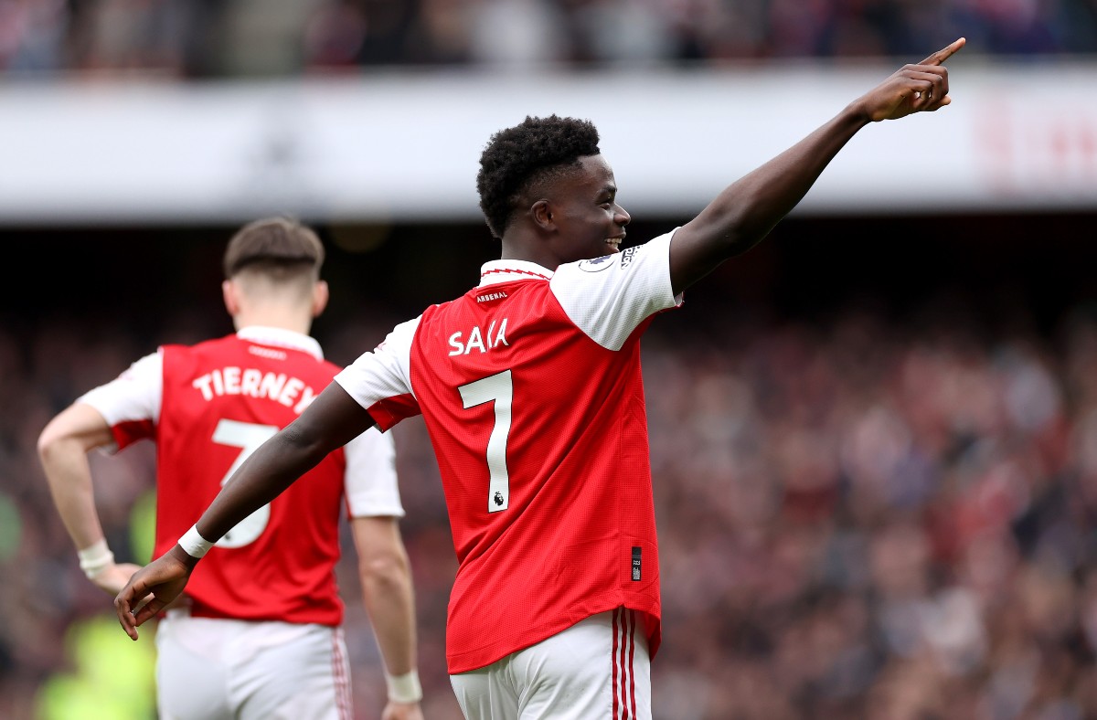 arsenal saka tierney 4-1 palace
