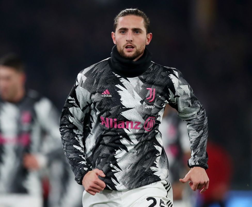 as roma v juventus adrien rabiot