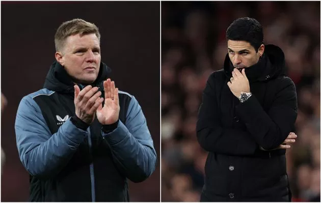 eddie howe newcastle mikel arteta arsenal