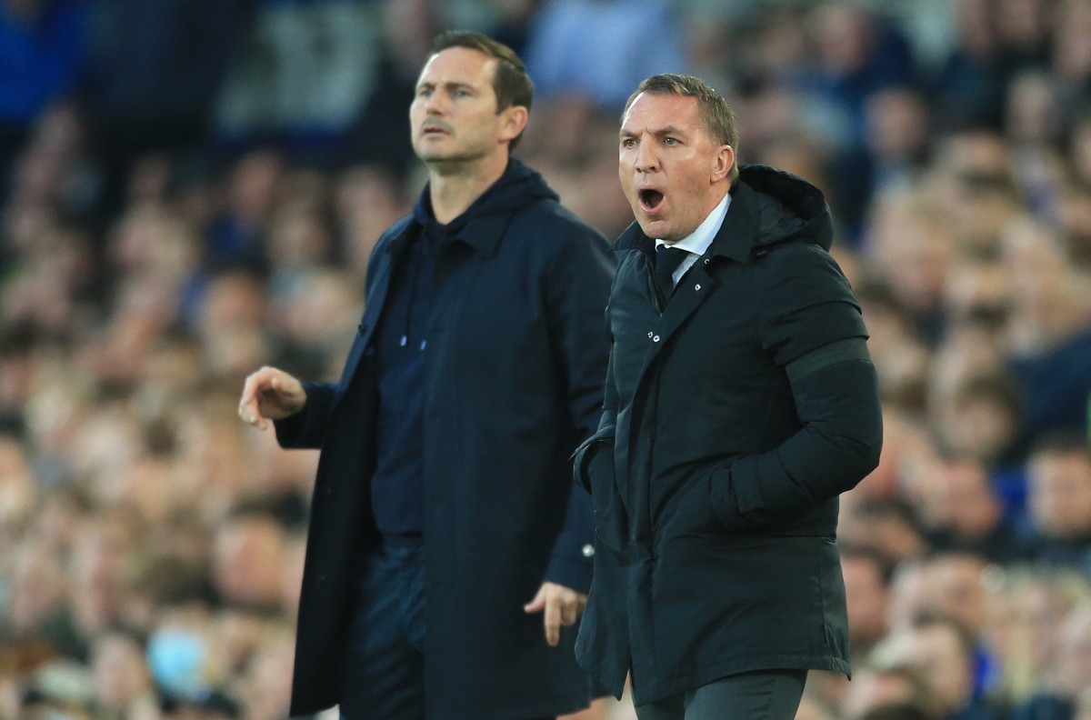 everton vs leicester frank lampard brendan rodgers