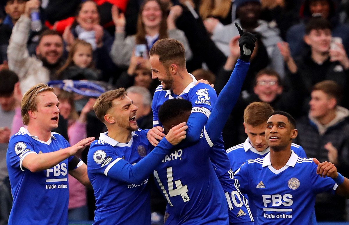 leicester v spurs iheanacho maddison