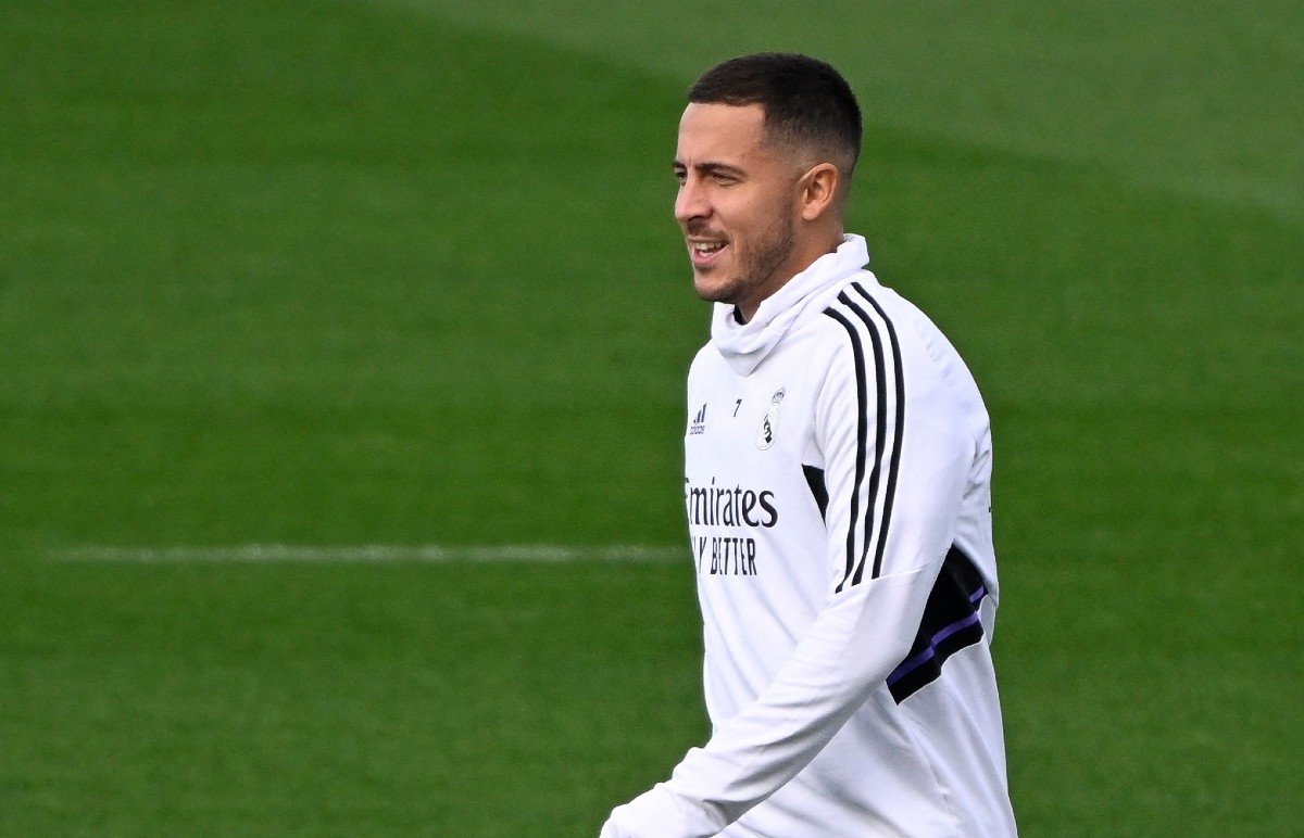 real madrid training eden hazard pic