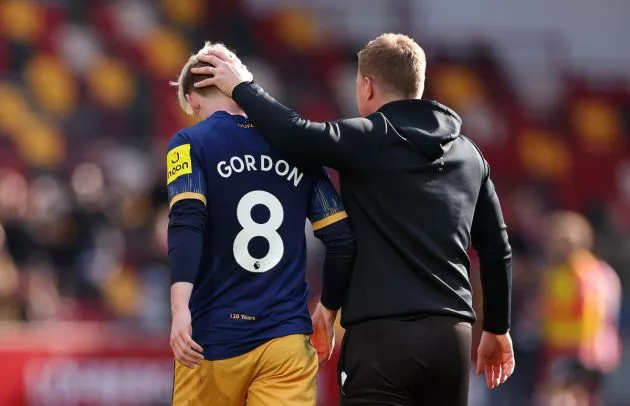 Anthony Gordon and Eddie Howe