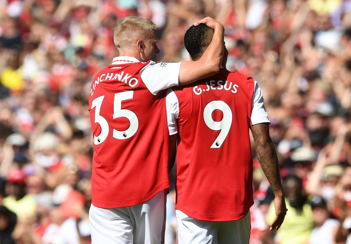 Oleksandr Zinchenko Gabriel Jesus Arsenal FC Oleksandr Zinchenko Gabriel Jesus Arsenal FC