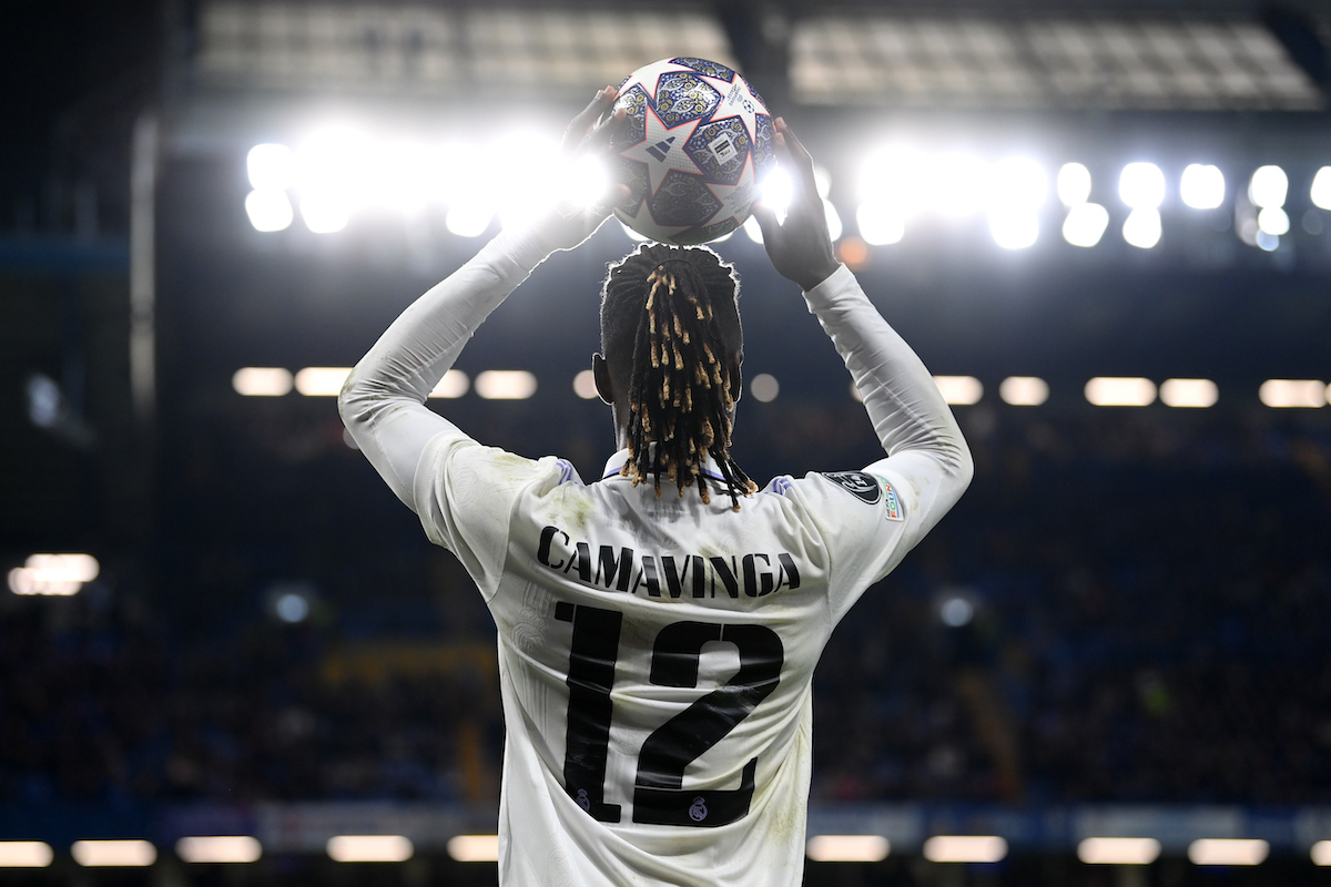 Eduardo camavinga takes a throw-in