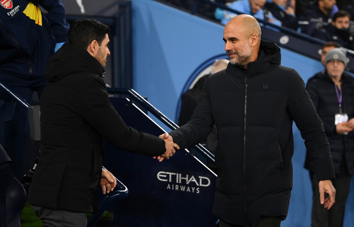 city arsenal mikel arteta and pep guardiola