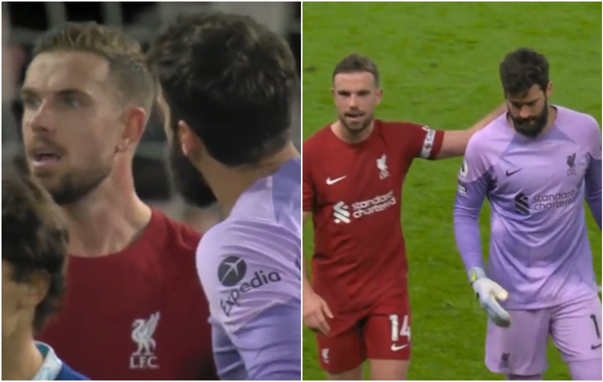 henderson alisson row liverpool chelsea video