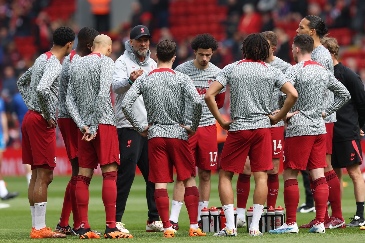 liverpool players and klopp vs nottingham forest