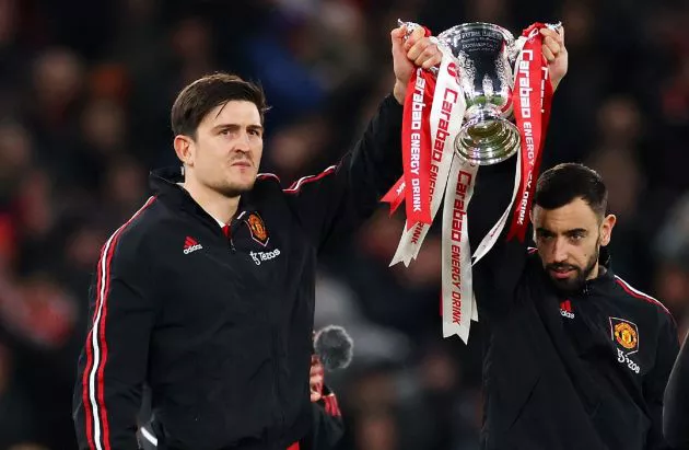 man united harry maguire bruno fernandes cup