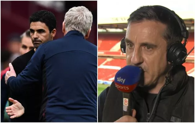 mikel arteta david moyes gary neville