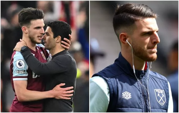 Declan Rice Mikel Arteta WHU AFC