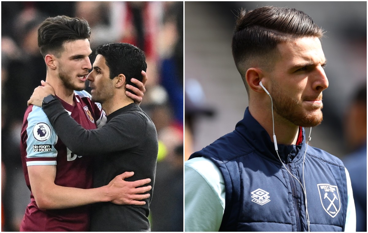 Declan Rice Mikel Arteta WHU AFC