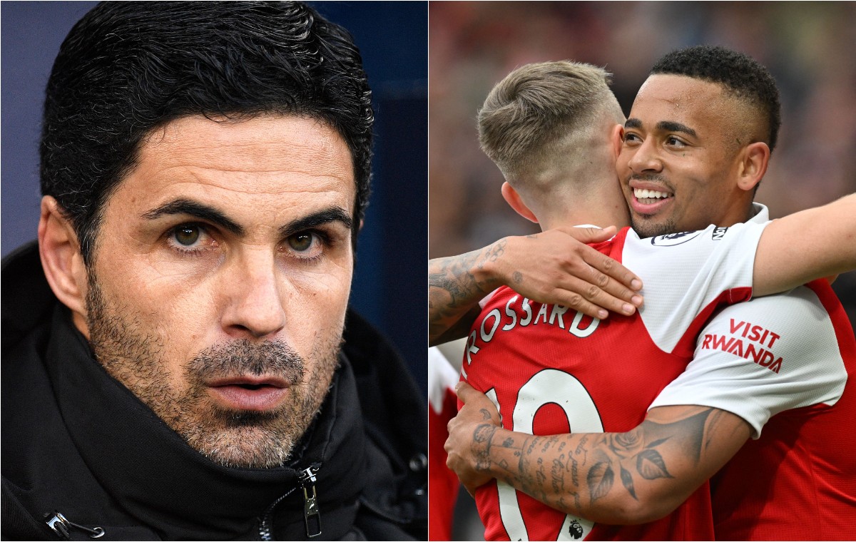 Mikel Arteta Leandro Trossard Gabriel Jesus