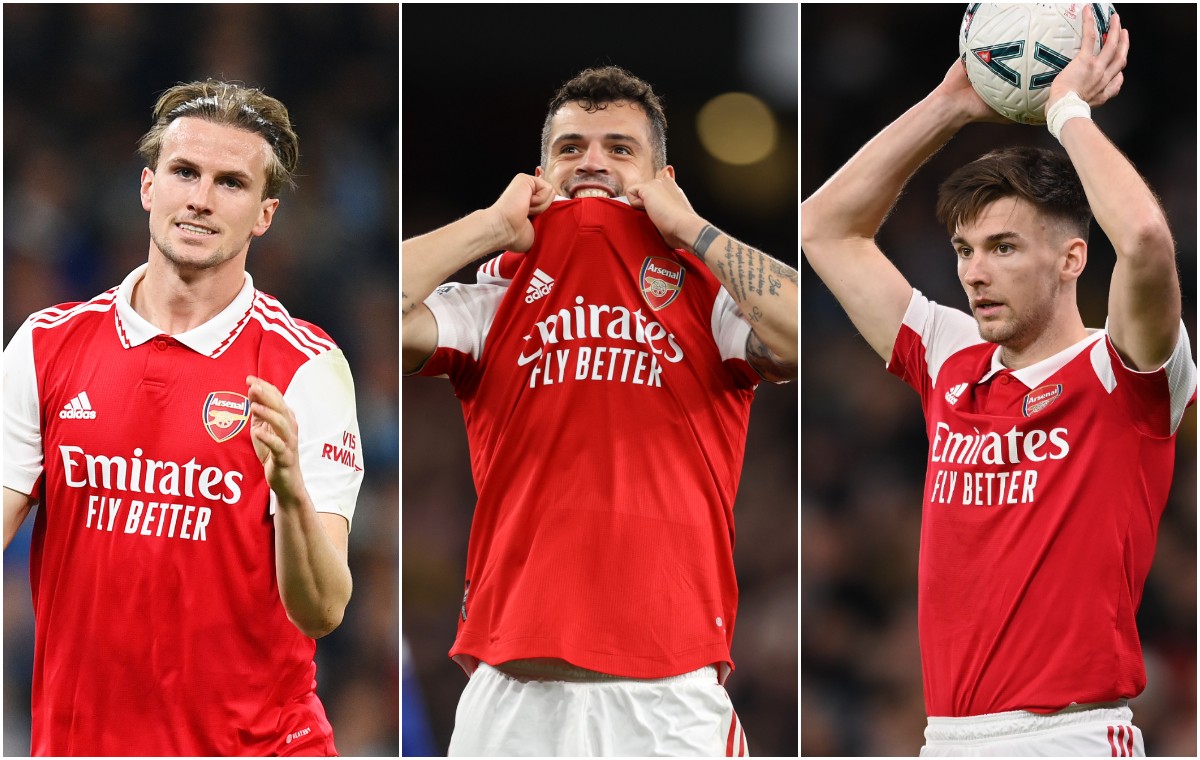 arsenal fc holding xhaka tierney