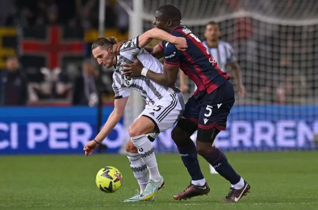 bologna vs juventus adrien rabiot