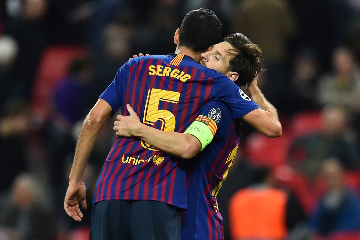 busquets messi barca spurs