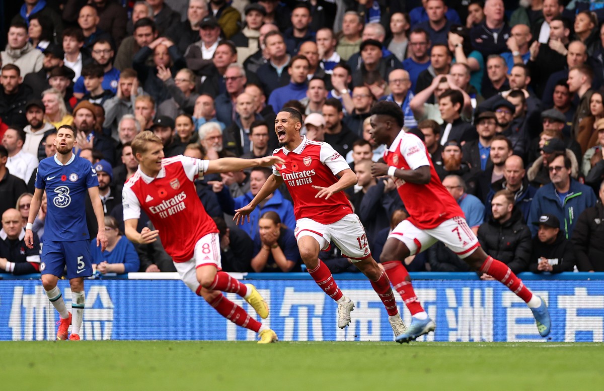 chelsea 0-1 arsenal odegaard saliba and saka