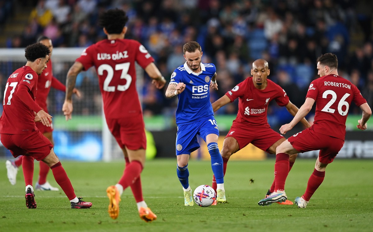 leicester maddison liverpool diaz fabinho robertson jones