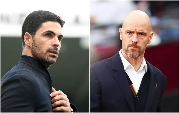 mikel arteta arsenal erik ten hag manchester united