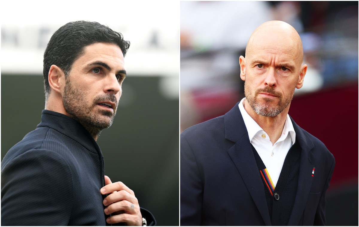 mikel arteta arsenal erik ten hag manchester united