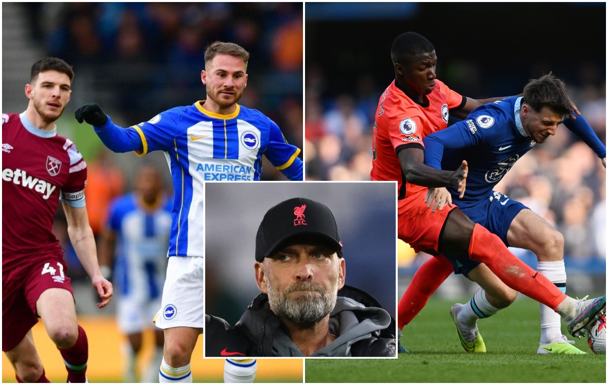 rice mac allister caicedo mount klopp