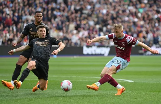 west ham arsenal tierney bowen