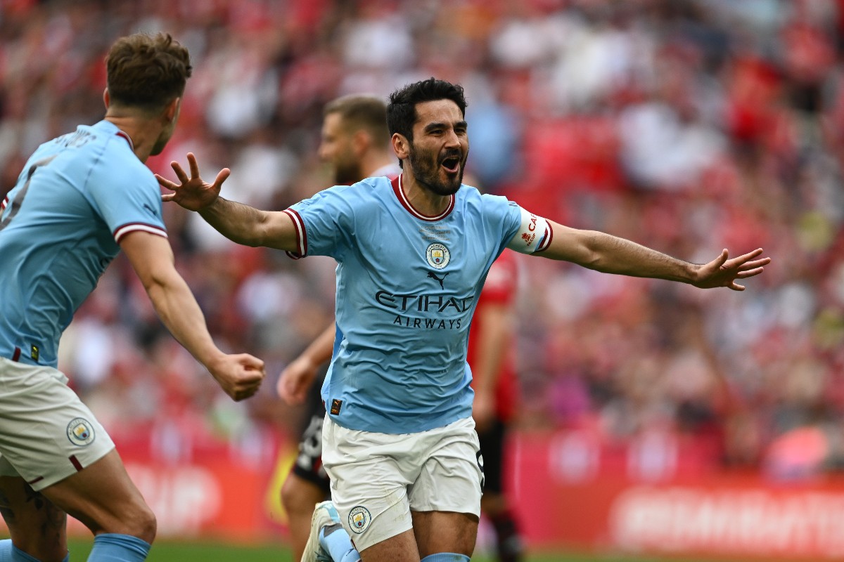 Man City 2-1 Man United Ilkay Gundogan