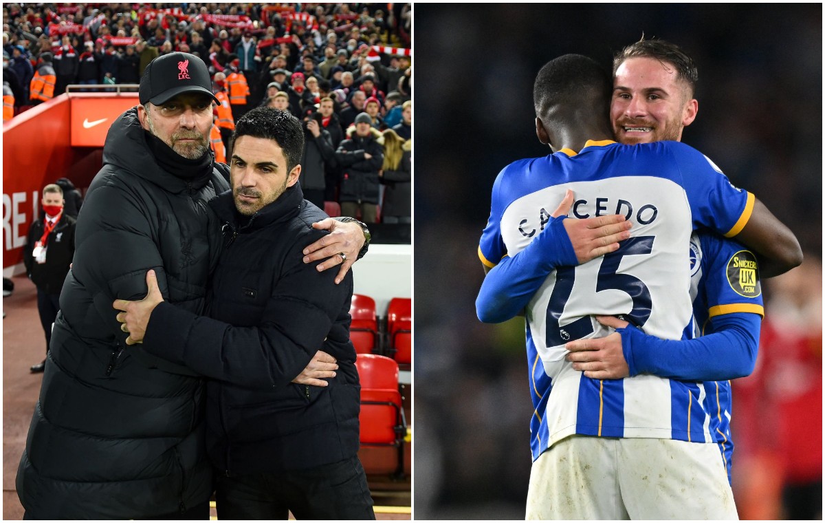 jurgen klopp mikel arteta moises caicedo alexis mac allister