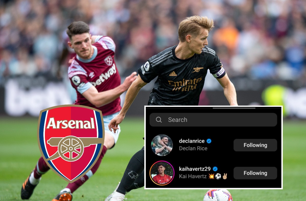 rice odegaard arsenal insta
