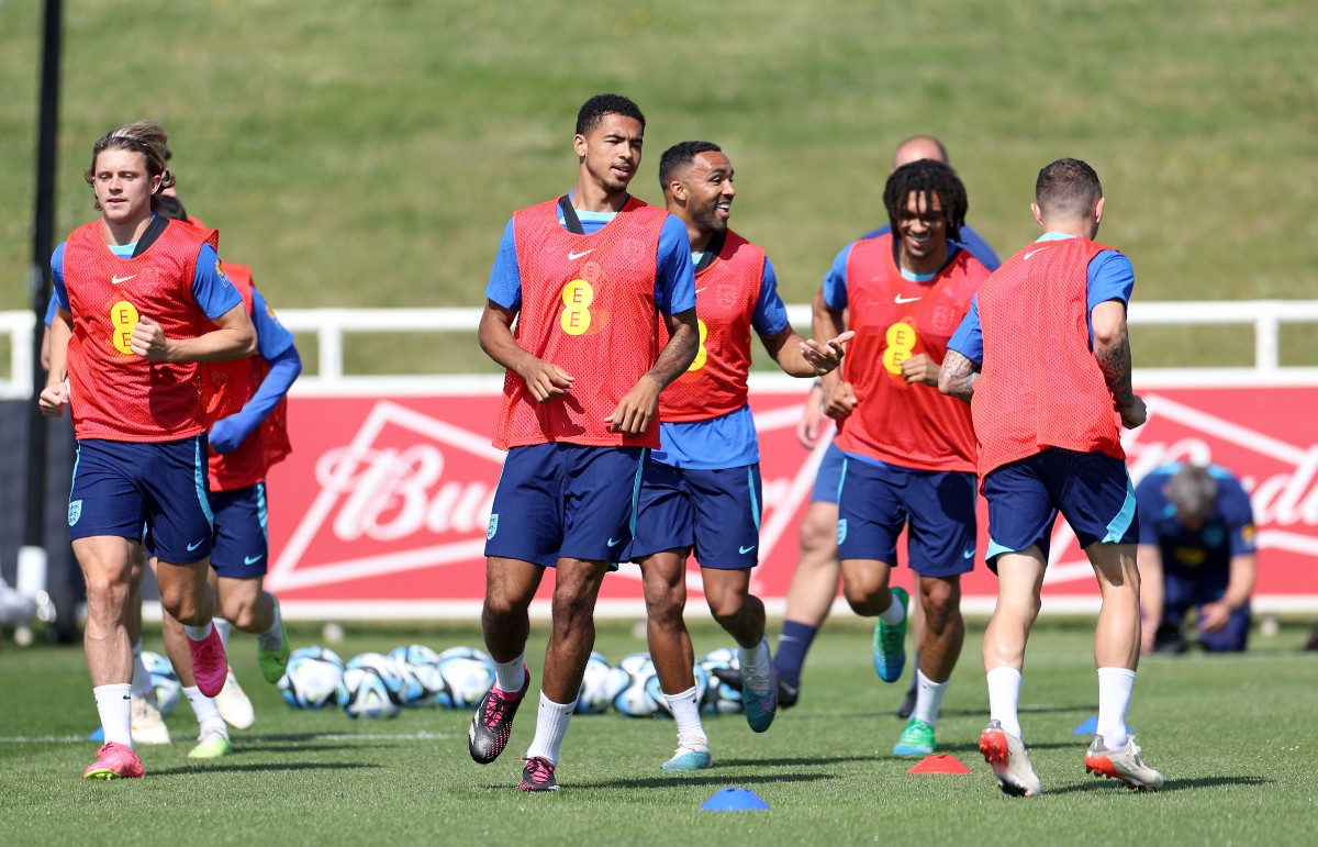 England training 2023 Gallagher Colwill Alexander-Arnold Wilson