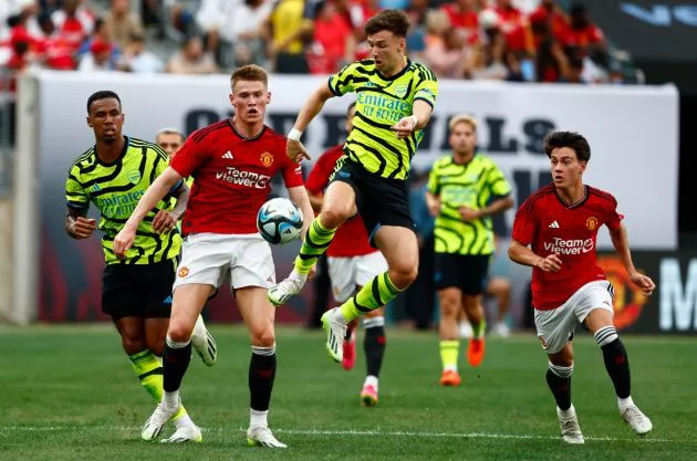 arsenal man united tierney friendly