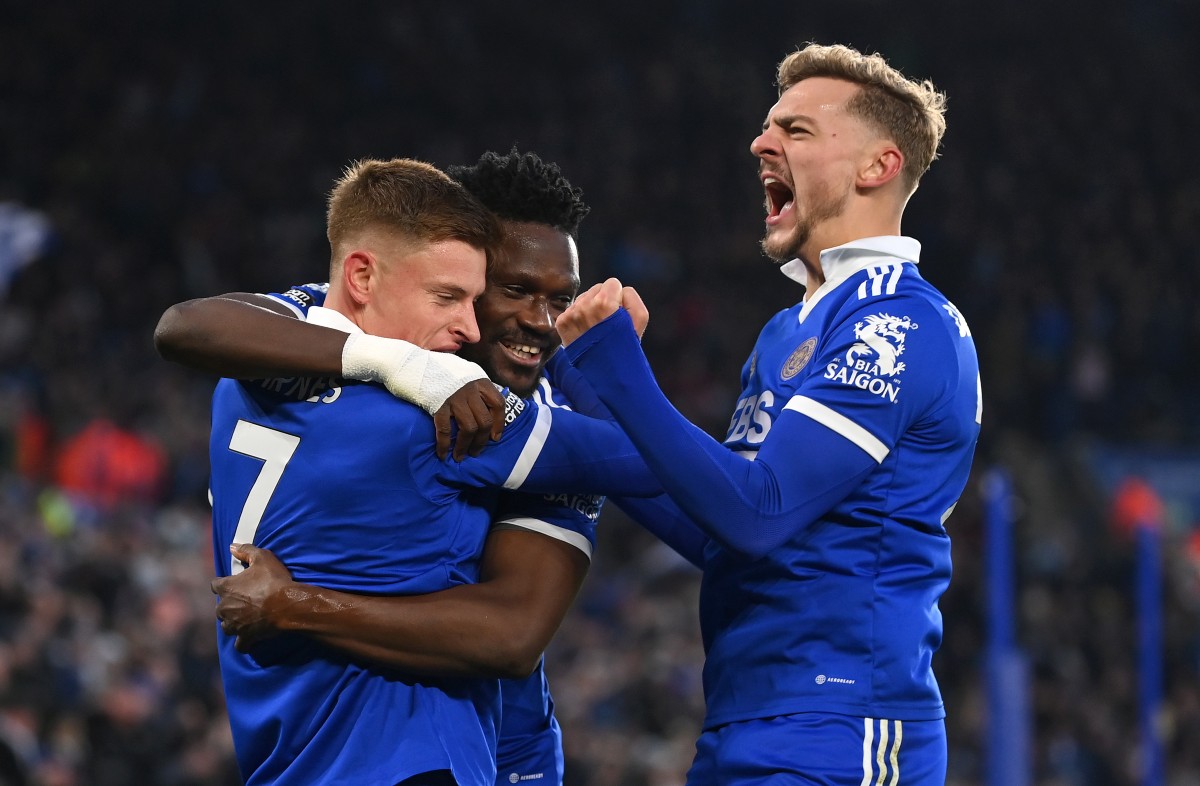 leicester city vs brighton harvey barnes pic