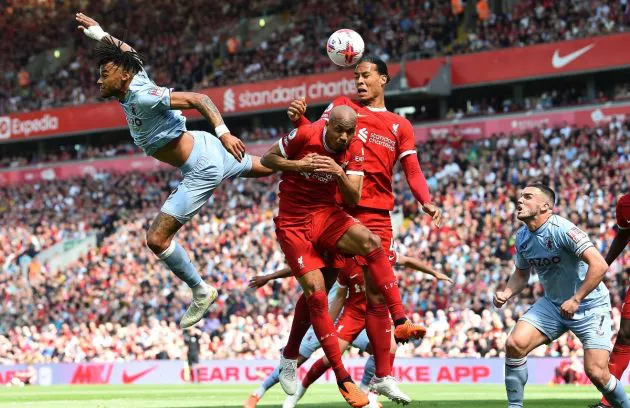 liverpool aston villa fabinho and van dijk