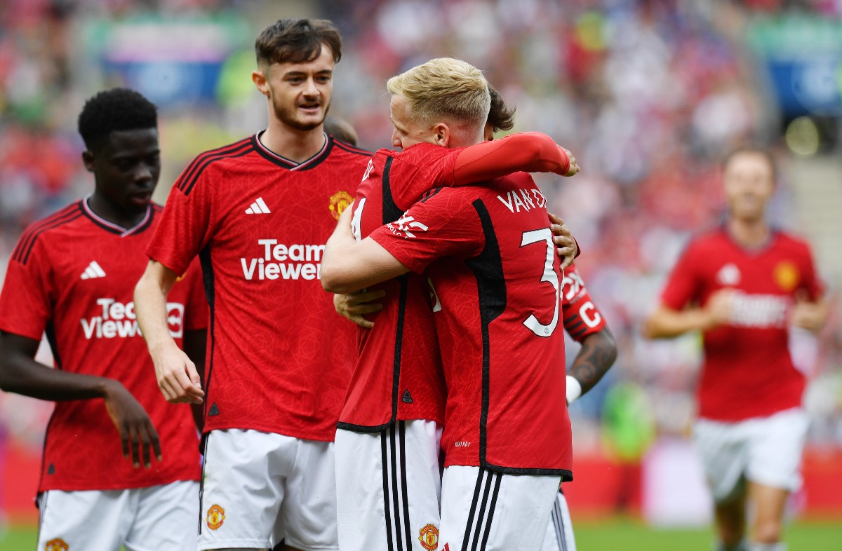 man united friendly vs lyon van de beek