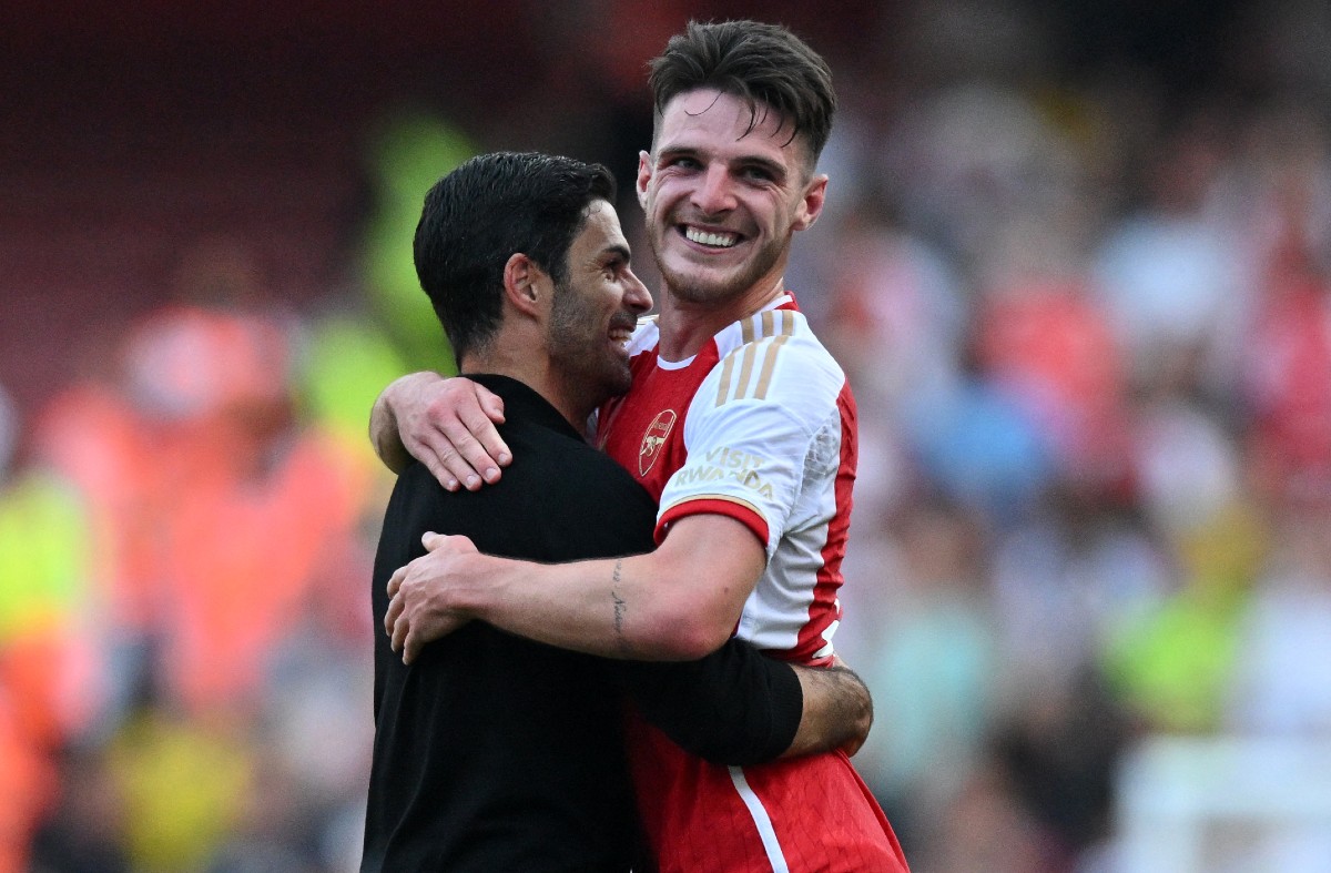 arsenal 3-1 man united mikel arteta and declan rice